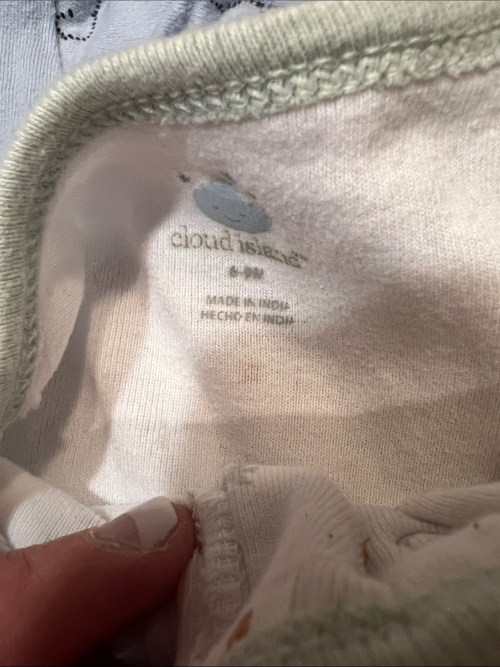 cloud island White and Light Green Infant Bodysuit - Picture 4 of 9